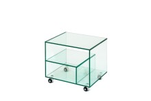 Ablageregal >6/174< in Klarglas, Glas - 50x45x40cm (BxHxT)