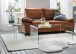 Couchtisch >7/106< in Klarglas, Glas - 110x40x60cm (BxHxT)