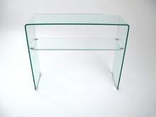 Anrichte >7/144ESG< in Klarglas, Glas - 90x75x30cm...