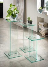 Beistelltisch >7/149< in Klarglas, Glas -...