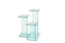 Beistelltisch >7/149< in Klarglas, Glas - 25x41x25cm (BxHxT)