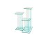 Beistelltisch >7/150< in Klarglas, Glas - 25x56x25cm (BxHxT)
