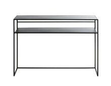 Konsole >25506< in schwarz, Metall - 112x81x28cm (BxHxT)