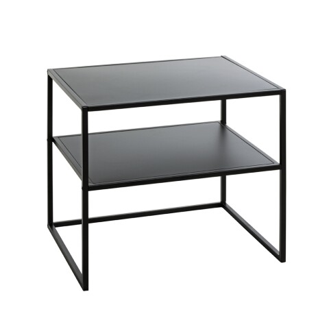 Beistelltisch >25517< in schwarz, Metall - 50x45x40cm (BxHxT)