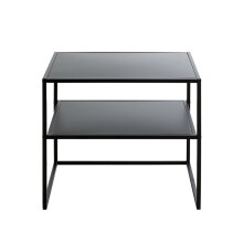 Beistelltisch >25517< in schwarz, Metall - 50x45x40cm (BxHxT)