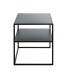 Beistelltisch >25517< in schwarz, Metall - 50x45x40cm (BxHxT)