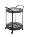 Servierwagen >25523< in schwarz, Metall - 51x71x42cm (BxHxT)