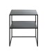 Beistelltisch >25555< in schwarz, Metall - 50x60x40cm (BxHxT)