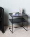 Beistelltisch >25555< in schwarz, Metall - 50x60x40cm (BxHxT)