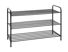 Schuhregal >25561< in schwarz, Metall - 83x58x35cm...