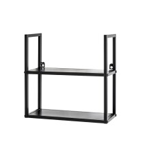 Wandregal >25563< in schwarz, Metall - 36x36x15cm...