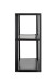 Wandregal >25563< in schwarz, Metall - 36x36x15cm (BxHxT)