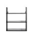 Wandregal >25564< in schwarz, Metall - 50x58x20cm (BxHxT)