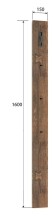 Garderoben-Set "GENIO industrial" 4-tlg in Eiche - Stellmaß ca. 190x40x190 cm