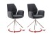 Armlehnstuhl >GREYTON< (2-er Set) in Anthrazit, Polyester - 61x91x63cm (BxHxT)