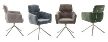 Armlehnstuhl >QUEBEC< (2-er Set) in Olive, Polyester - 60x92x64cm (BxHxT)