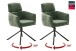 Armlehnstuhl >QUEBEC< (2-er Set) in Olive, Polyester - 60x92x64cm (BxHxT)