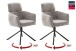 Armlehnstuhl >QUEBEC< (2-er Set) in Taupe, Polyester - 60x92x64cm (BxHxT)