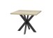 Esstisch >Micky< in Eiche massiv/schwarz - 100x76x100 (BxHxT)