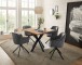 Esstisch >Micky< in Eiche massiv/schwarz - 100x76x100 (BxHxT)