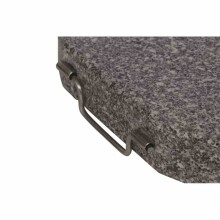 Schirmständer-Platte >Granit< in grau, Granit/Edelstahl - 55x6x55cm (BxHxT)