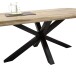 Esstisch >Veneti< in schwarz, Mango 40mm aufgedoppelt - 200x77x100cm (BxHxT)