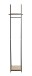 Garderobe >25993< in eiche, schwarz, MDF, Metall - 38x166x40cm (BxHxT)
