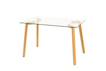 Esstisch >9/171< in Klarglas, Glas - 120x75x70cm (BxHxT)
