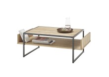 Couchtisch >Marlon< in Eiche und schwarz, Eiche und...