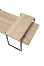 Couchtisch >Elliot< in Eiche, Metall schwarz - 118x48x64cm (BxHxT)