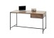 Schreibtisch >Hapur< in Akazie und schwarz , Akazie - 140x79x60cm (BxHxT)