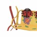 Hollywoodschaukel >Marie< in rot, gelb - 75x118x115 (BxHxT)