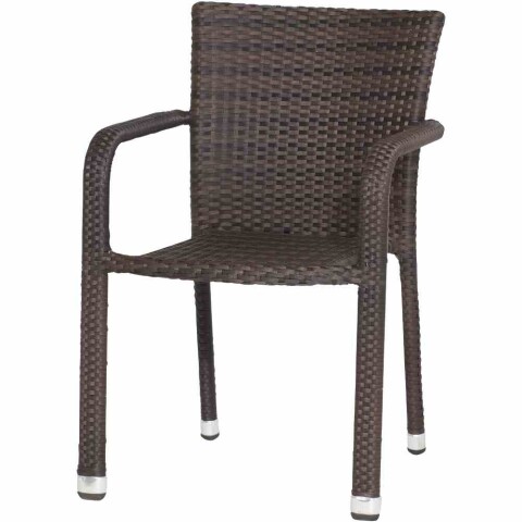Gartenstuhl >Minas< in schwarz, maron - 60x83x56 (BxHxT)