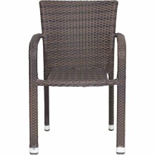 Gartenstuhl >Minas< in schwarz, maron - 60x83x56...