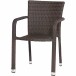 Gartenstuhl >Minas< in schwarz, maron - 60x83x56 (BxHxT)