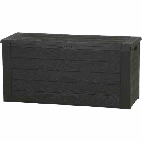 Kissenbox >Woody< in anthrazit, Kunststoff - 46x58x120cm (BxHxT)