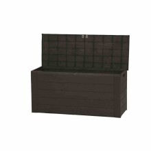 Kissenbox >Woody< in anthrazit, Kunststoff - 46x58x120cm (BxHxT)