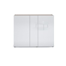 Schuhkommode >Tango< in weiss hochglanz - 145x115x35cm (BxHxT)