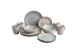 Geschirr-Set >Como< (16-tlg.) in hell und dunkelgrau, Steingut - 26,4cm (D)