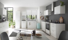 EDDY Moderner Hängeschrank Küche in Weiß matt - Geräumiger Küchenschrank mit viel Stauraum - 60 x 50 x 31 cm (B/H/T)