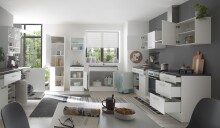 EDDY Moderner Hängeschrank Küche in Weiß matt - Geräumiger Küchenschrank mit viel Stauraum - 60 x 50 x 31 cm (B/H/T)