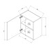 EDDY Moderner Hängeschrank Küche in Weiß matt - Geräumiger Küchenschrank mit viel Stauraum - 60 x 50 x 31 cm (B/H/T)
