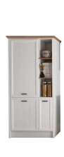 JASMIN Moderner Einbauschrank für Kühlschrank in Pinie hell, Artisan Eiche Optik - Geräumiger Hochschrank Küchenschrank mit viel Stauraum - 104 x 216,5 x 61 cm (B/H/T)