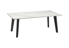 Couchtisch >2166-19< in matt weiß, Keramik -...