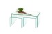 Couchtisch >7/121< in Klarglas, Glas - 90x38x50cm (BxHxT)