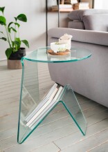 Beistelltisch >7/173< in Klarglas, Glas -...