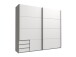 Schwebetürenschrank >Seattle< in WEISS - 225x208x65cm (BxHxT)
