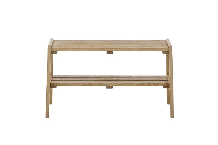 Sitzbank >BANTRY< in holzfarben, Eiche massiv geölt - 80x45x36cm (BxHxT)