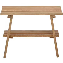 Bank >BANTRY< in holzfarben, Eiche massiv geölt - 60x45x36cm (BxHxT)
