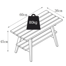 Bank >BANTRY< in holzfarben, Eiche massiv geölt - 60x45x36cm (BxHxT)